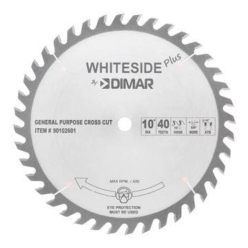 Whiteside Plus 10" General Purpose Blade- 10"OD, 40T, 5/8"B, ATB
