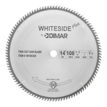 Whiteside Plus 14" Trim Cut Blade- 14"OD, 108T, 1"B, TCG