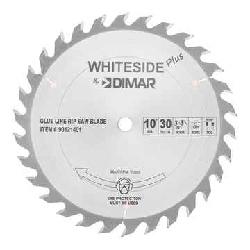 Whiteside Plus 10" Glue Line Ripping Blade- 10"OD, 30T, 5/8"B, TCG