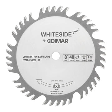 Whiteside Plus 8" Combination Blade- 8"OD, 40T, 5/8"B, ATB+R