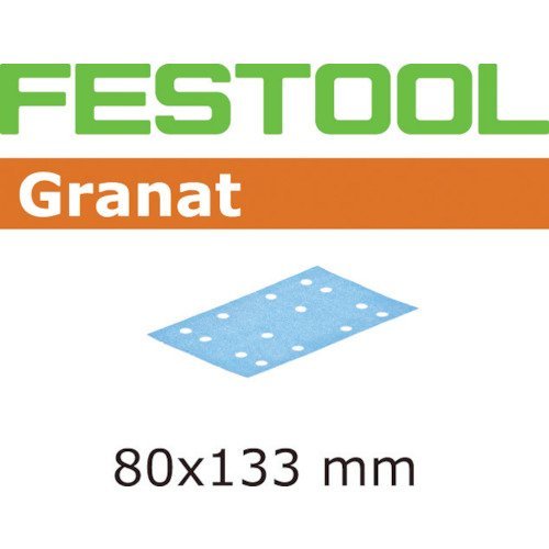 Festool 497119 P80 Grit, Granat Abrasives, Pack of 50