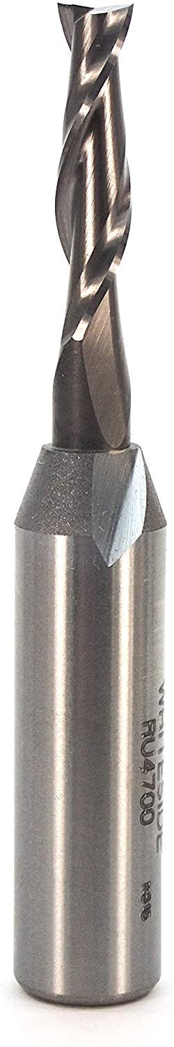 Whiteside Router Bits RU4700 Standard Spiral Bit with Up Cut Solid Carbide 1/4-Inch Cutting Diameter and 1-Inch Cutting Length