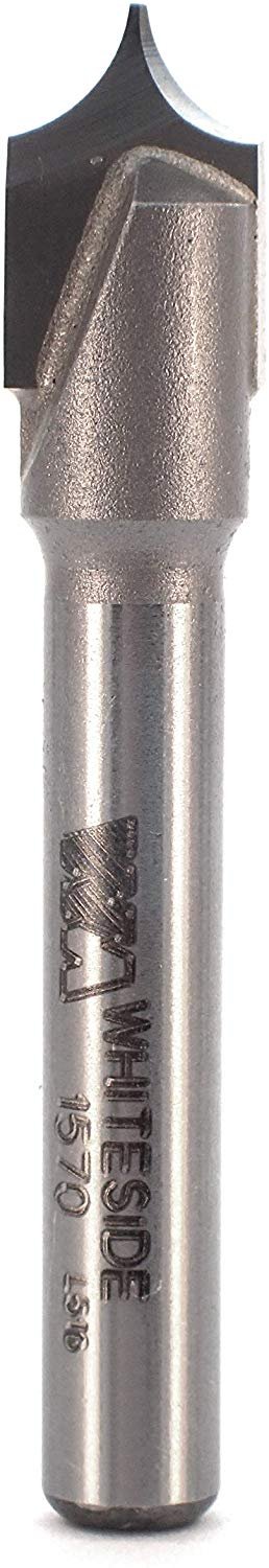 Whiteside Router Bits 1570 Point Cutting Round Over Bit with 3/16-Inch Radius 3/8-Inch Cutting Diameter and 3/8-Inch Cutting Length