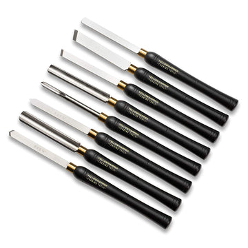 Yellowhammer Turning Tools Essentials 8 Piece Lathe Chisel Set