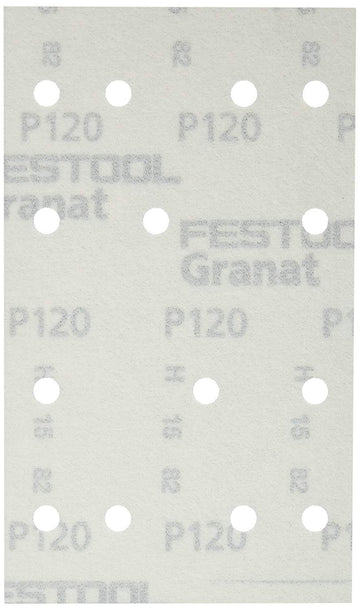 Festool 497120 P120 Grit, Granat Abrasives, Pack of 100