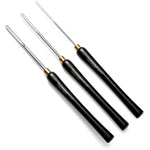 Yellowhammer Turning Tools Essentials 3 Piece Bowl Gouge Set Includes 1/4 Flute, 3/8 Flute, and 1/2 Flute Featuring Beech Handles, Brass Ferrules and High Speed Steel Blades