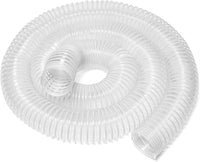 Yellowhammer Dust Management Deluxe Ultra Clear Flexible Wire Reinforced PVC 2.5 Inch x 10 Foot Dust Collection Hose with 2 Each Key Hose Clamps