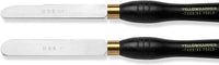 Yellowhammer Turning Tools 2 Piece Heavy Duty Round End Inboard Scrapers, Ideal for Deep Hollowing, Features High Speed Steel Blades, Black European Beech Handles and Brass Ferrules